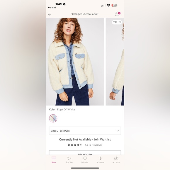 Wrangler Sherpa Jacket | Free People | US M - Picture 4 of 8